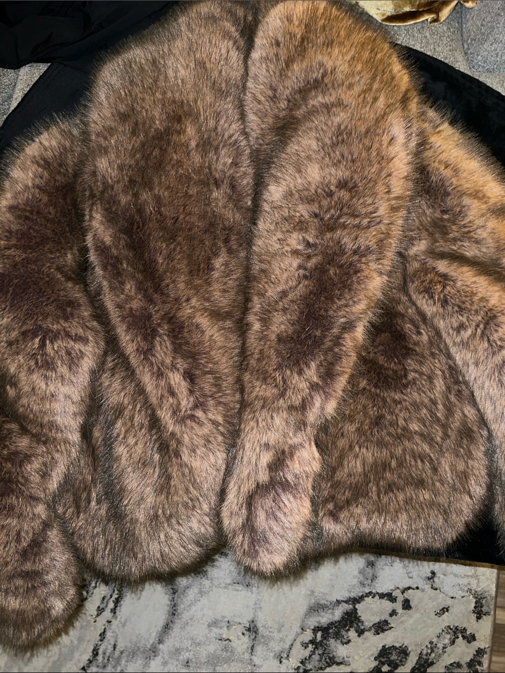 Fashion Nova Brown Faux Fur Jacket